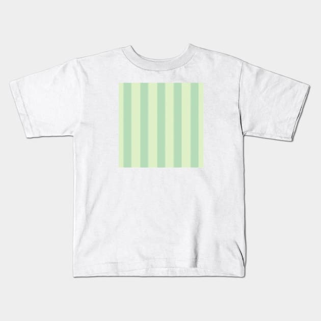 Green Stripes Kids T-Shirt by StripePatterns